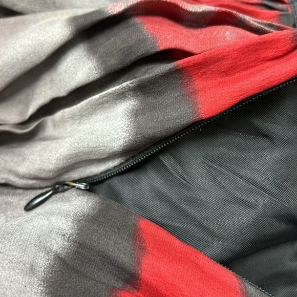 ZARA WOMAN gray sleeveless dress A-line skirt size S gray, black and red color - Picture 16 of 16